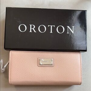 Oroton Pink Leather Wallet